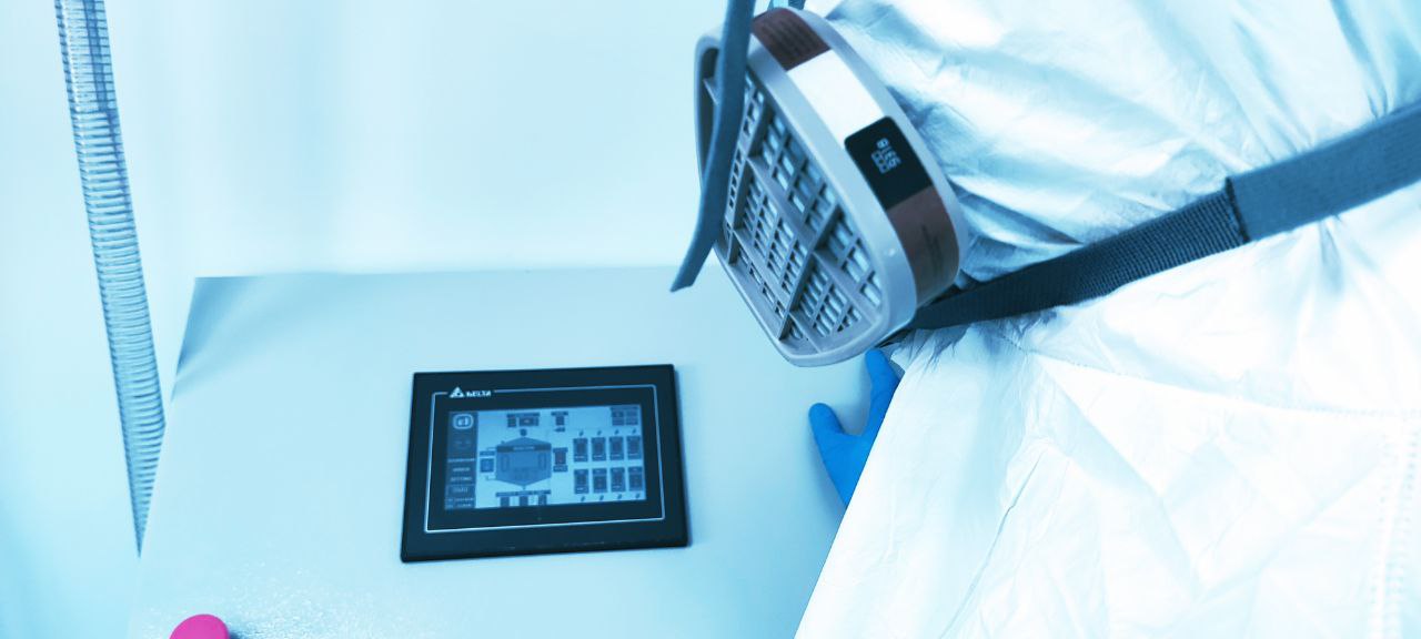 Cleanroom production line control panel